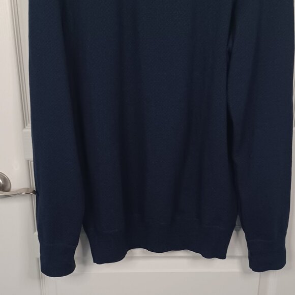 Robert Graham Sweater Men's L Blue Cotton Classic Fit 1/4  Cotton Preppy Dapper - Picture 5 of 6